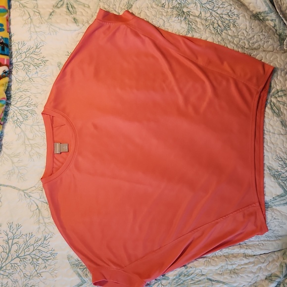 Chico's short sleeve top/salmon color. - Picture 9 of 9